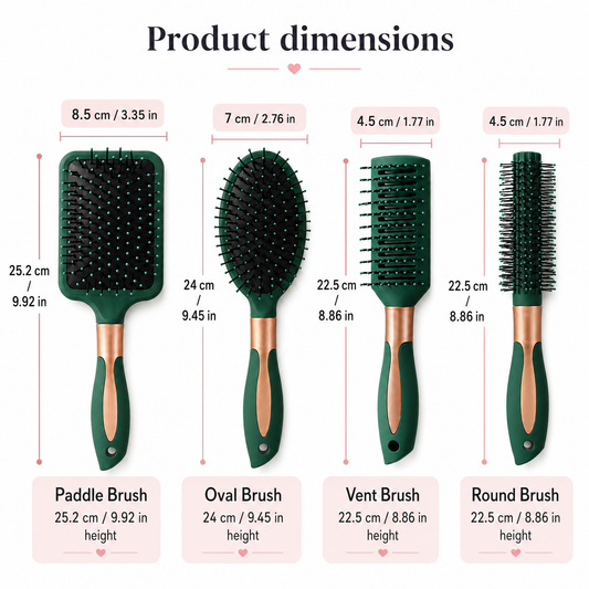 4-Piece Detangling Hair Brush Set