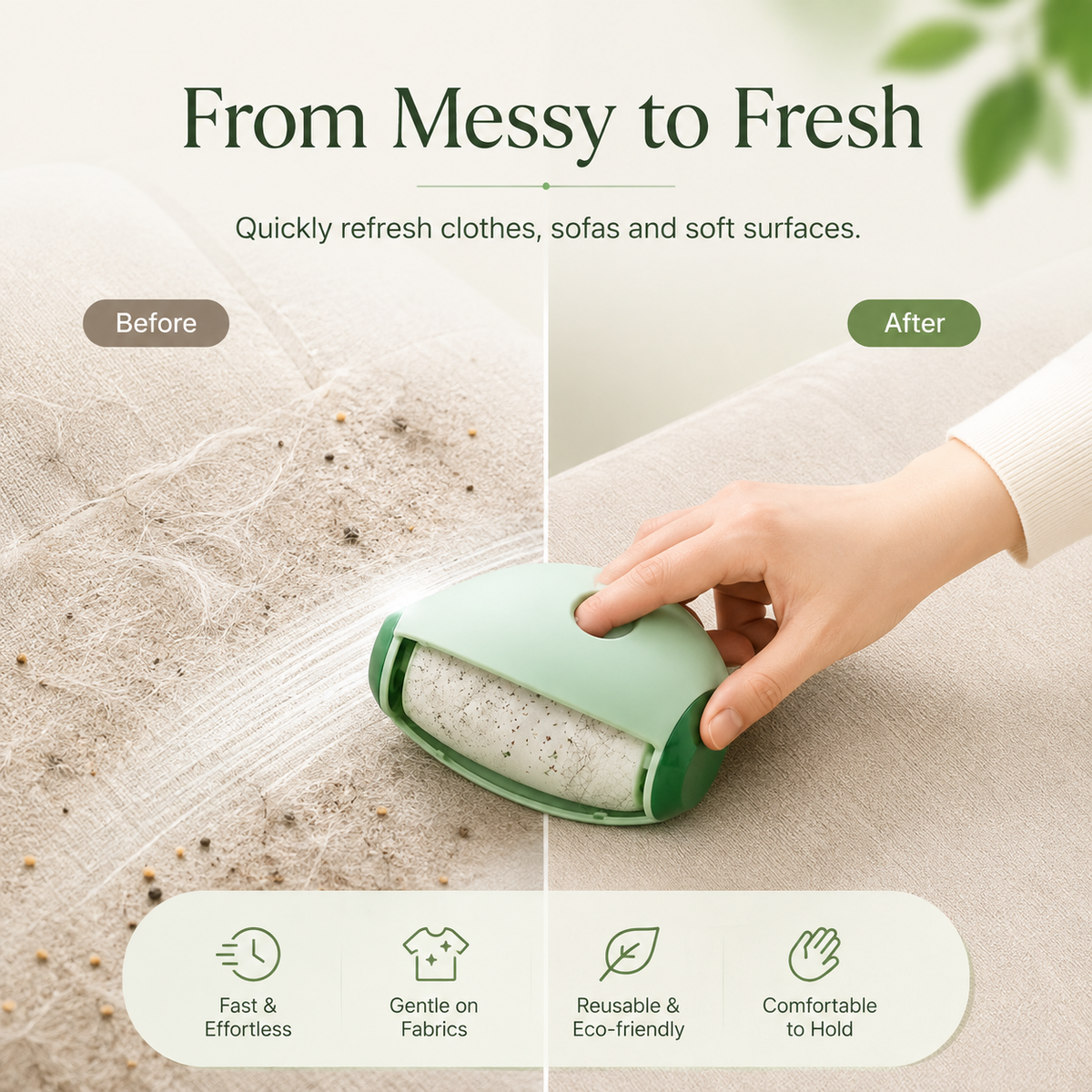 SLETTA Reusable Lint & Pet Hair Roller