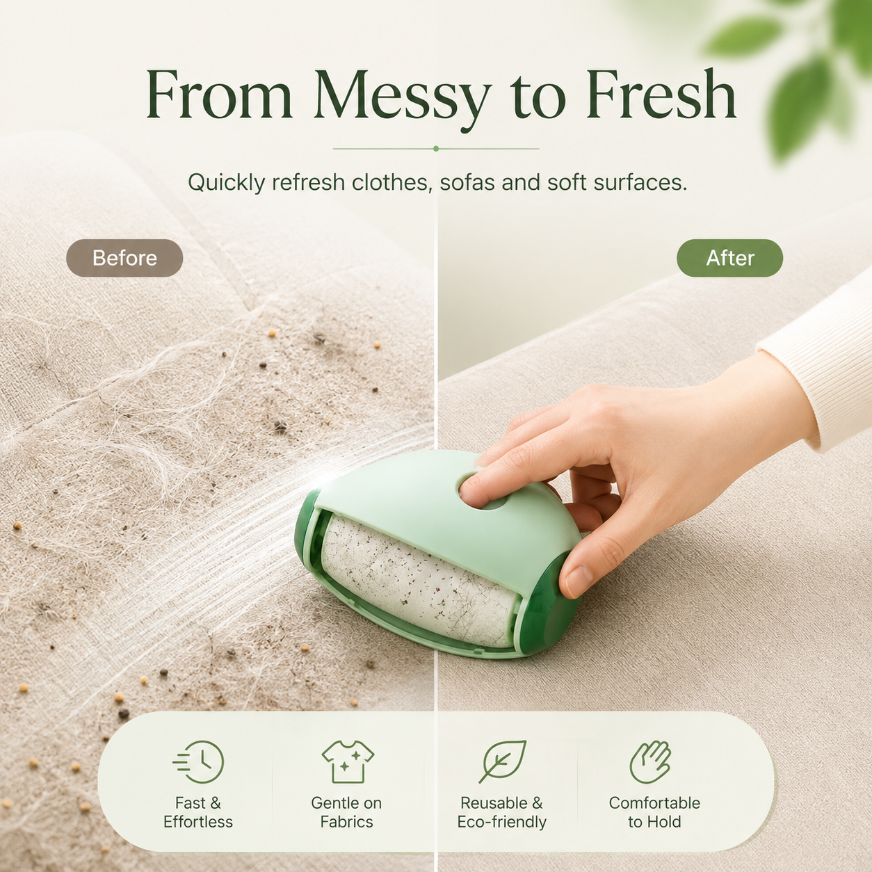 SLETTA Reusable Lint & Pet Hair Roller