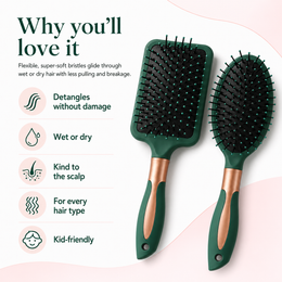 4-Piece Detangling Hair Brush Set