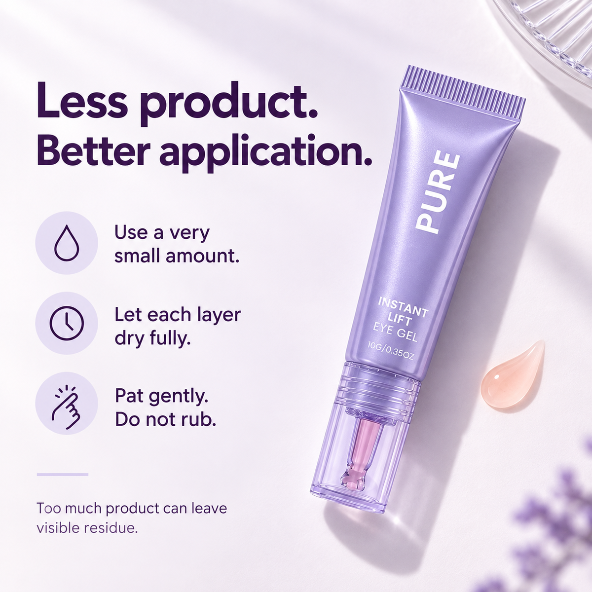 PURE Instant Lift Eye Gel 10g — tips